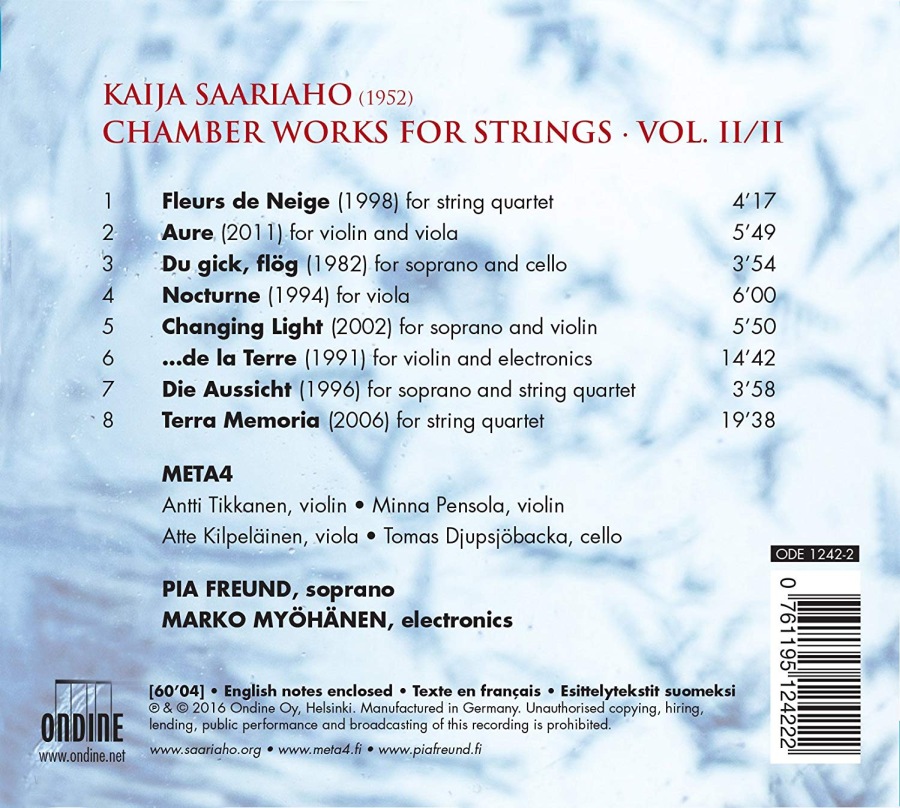 Saariaho: Chamber Works for Strings Vol. 2 - slide-1
