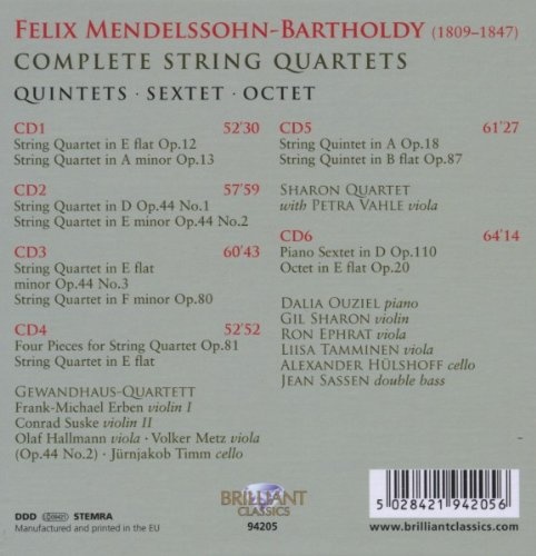 Mendelssohn: Complete String Quartets; Quintets; Sextet & Octet - slide-1
