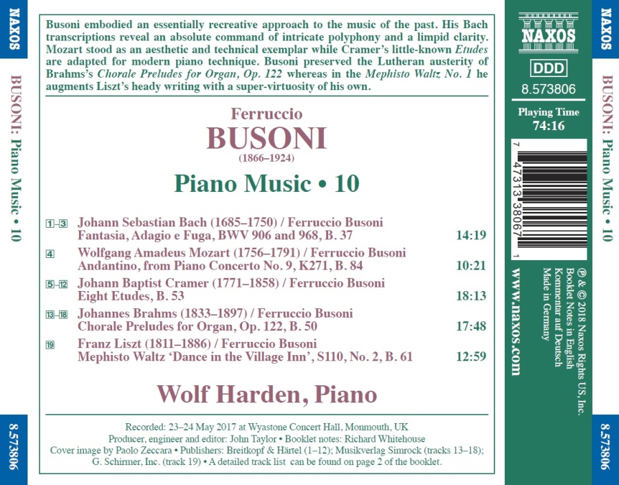 Busoni: Piano Music Vol. 10 - slide-1