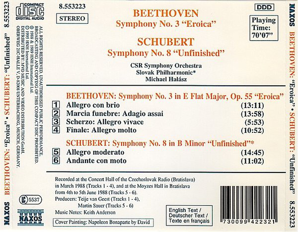 BEETHOVEN / SCHUBERT: Symphonies - slide-1
