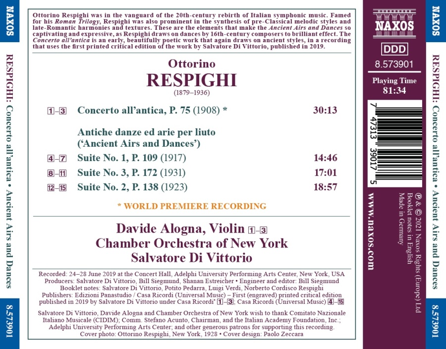 Respighi: Concerto all’antica; Ancient Airs and Dances - slide-1