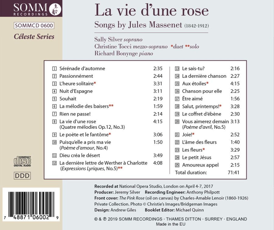 La vie d’une rose - Songs by Massenet Vol. 2 - slide-1