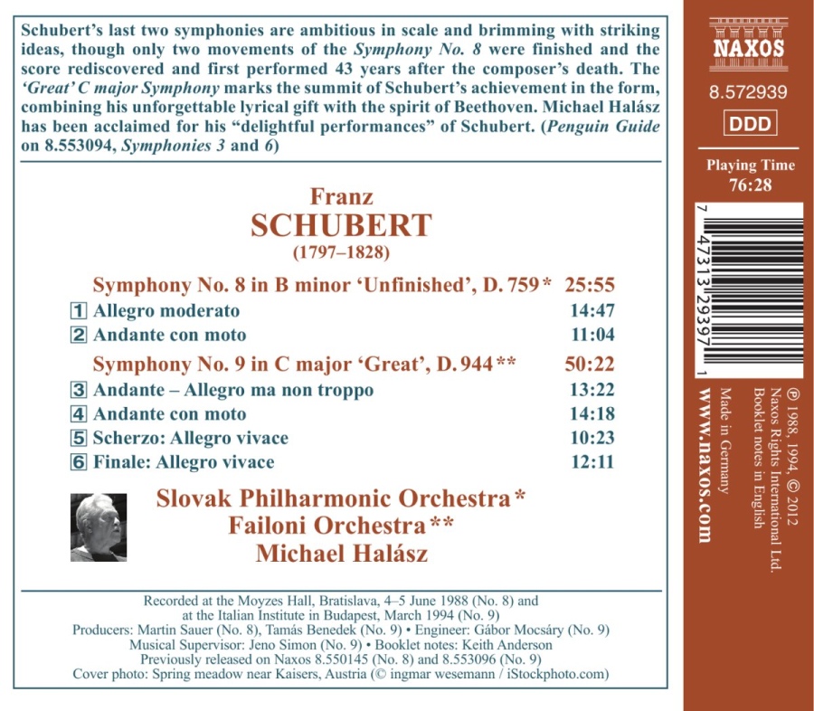 Schubert: Symphonies Nos. 8 "Unfinished" & 9 "Great" - slide-1