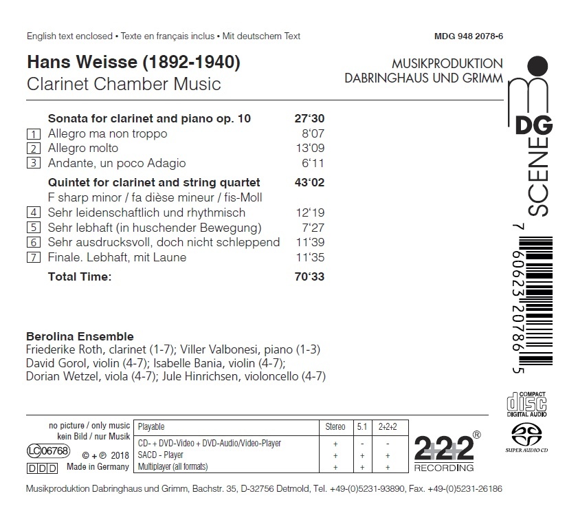 Weisse: Clarinet Chamber Music - slide-1