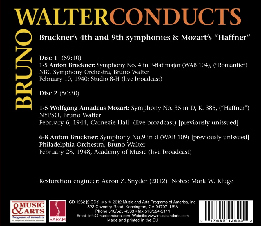 Bruno Walter conducts Mozart & Bruckner - slide-1