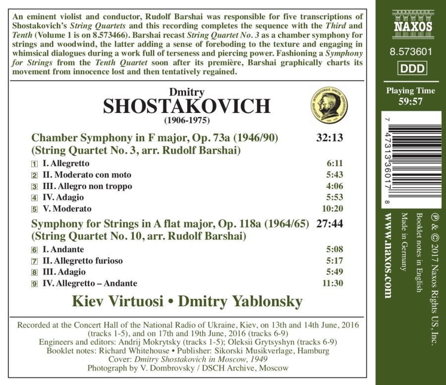 Shostakovich: Chamber Symphony; Symphony for Strings - slide-1