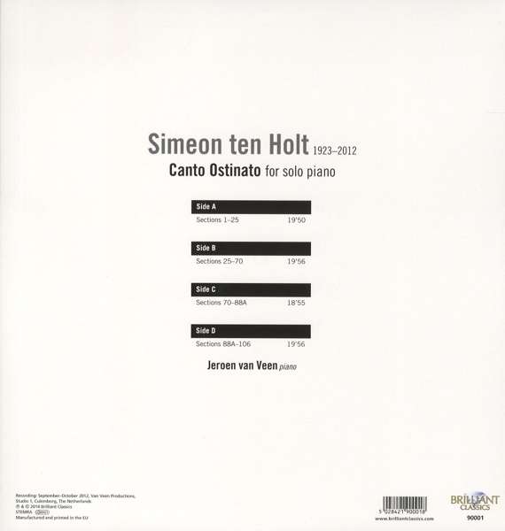 Ten Holt: Canto Ostinato - slide-1
