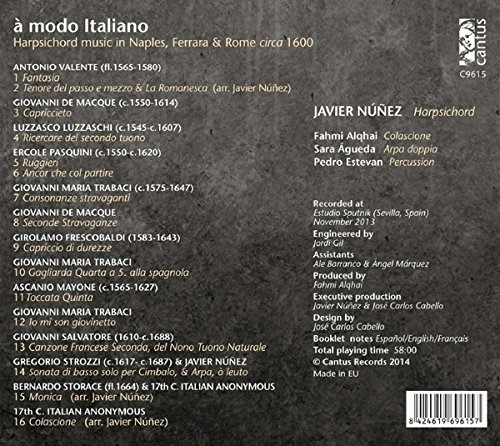 À modo italiano - Valente; Macque; Luzzaschi; Trabaci; Frescobaldi; Mayon; Salvatore; Strozzi; Storace - slide-1