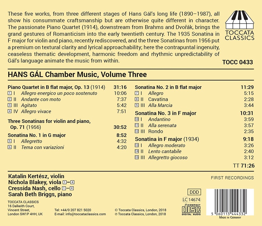 Gal: Chamber Music Vol. 3 - slide-1