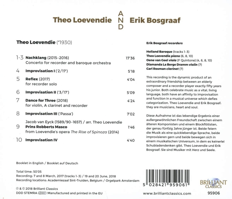 Loevendie and Bosgraaf: Nachklang, Reflex, Dance, Improvisations - slide-1