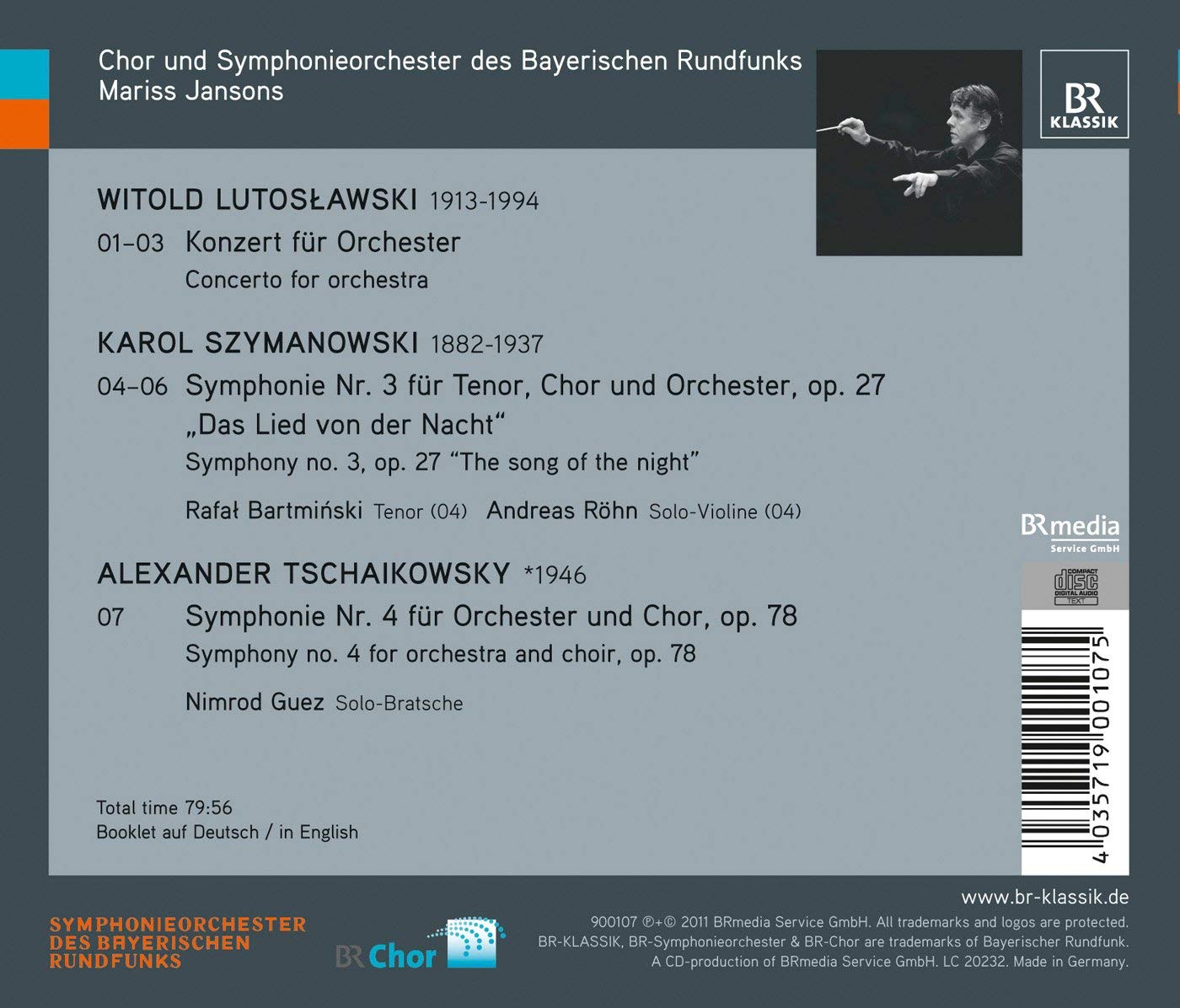 Lutosławski: Concerto for Orchestra, Szymanowski: Symphony No. 3, Alexander Tschaikowsky: Symphony No. 4 - slide-1